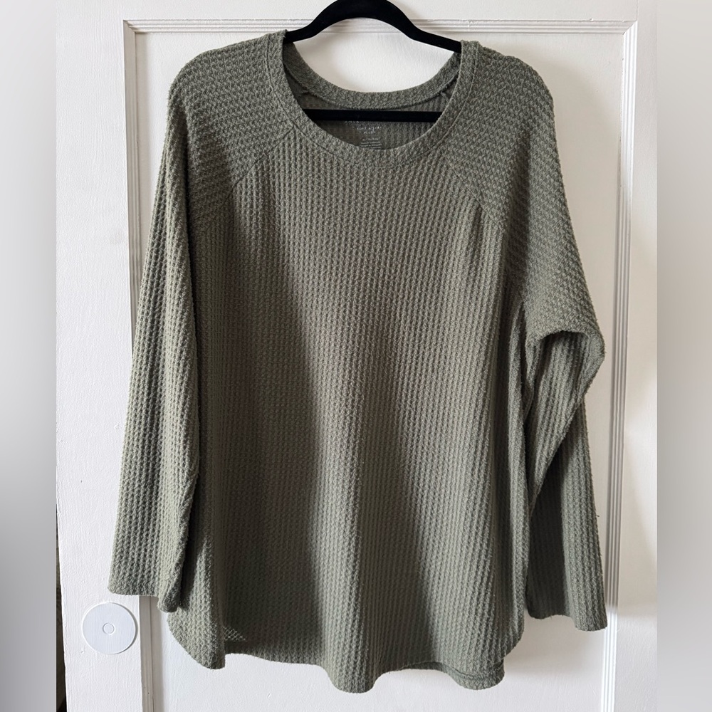 American Eagle XXL waffle knit tunic shirt